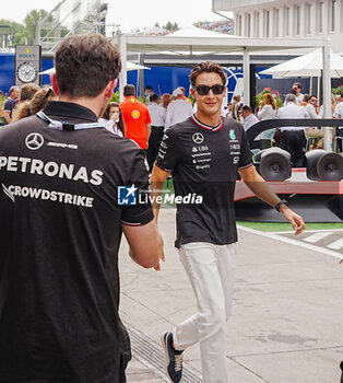 2024-07-20 - George Russell (GBR) - Mercedes-AMG PETRONAS F1 Team - Mercedes W15 - Mercedes E Performance during Saturday Free Practice and qualify, July 20, of Formula 1 Hungarian Grand Prix 2024, scheduled to take place at Hungaroring track in Mogyorod, Budapest, Hungary, july 19 to july 21, 2024 - FORMULA 1 HUNGARIAN GRAND PRIX 2024 - PRACTICE 3 AND QUALIFYING - FORMULA 1 - MOTORS