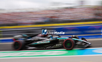 2024-07-20 - George Russell (GBR) - Mercedes-AMG PETRONAS F1 Team - Mercedes W15 - Mercedes E Performance during Saturday Free Practice and qualify, July 20, of Formula 1 Hungarian Grand Prix 2024, scheduled to take place at Hungaroring track in Mogyorod, Budapest, Hungary, july 19 to july 21, 2024 - FORMULA 1 HUNGARIAN GRAND PRIX 2024 - PRACTICE 3 AND QUALIFYING - FORMULA 1 - MOTORS