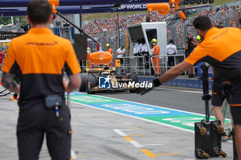 2024-07-20 - Lando Norris (GBR) - McLaren Formula 1 Team - McLaren MCL38 - Mercedes during Saturday Free Practice and qualify, July 20, of Formula 1 Hungarian Grand Prix 2024, scheduled to take place at Hungaroring track in Mogyorod, Budapest, Hungary, july 19 to july 21, 2024 - FORMULA 1 HUNGARIAN GRAND PRIX 2024 - PRACTICE 3 AND QUALIFYING - FORMULA 1 - MOTORS