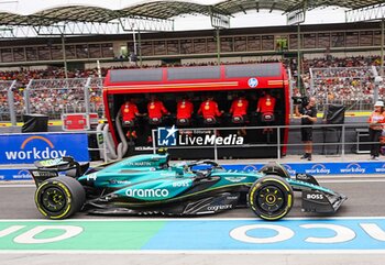 2024-07-20 - Fernando Alonso (ESP) - Aston Martin Aramco F1 Team - Aston Martin AMR24 - Mercedes during Saturday Free Practice and qualify, July 20, of Formula 1 Hungarian Grand Prix 2024, scheduled to take place at Hungaroring track in Mogyorod, Budapest, Hungary, july 19 to july 21, 2024 - FORMULA 1 HUNGARIAN GRAND PRIX 2024 - PRACTICE 3 AND QUALIFYING - FORMULA 1 - MOTORS