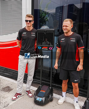 2024-07-20 - (L to R Nico Hulkenberg (GER) an Kevin Magnussen (DEN) - MoneyGram Haas F1 Team - Haas VF-24 - Ferrari during Saturday Free Practice and qualify, July 20, of Formula 1 Hungarian Grand Prix 2024, scheduled to take place at Hungaroring track in Mogyorod, Budapest, Hungary, july 19 to july 21, 2024 - FORMULA 1 HUNGARIAN GRAND PRIX 2024 - PRACTICE 3 AND QUALIFYING - FORMULA 1 - MOTORS