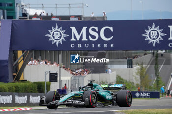 2024-07-20 - Lance Stroll (CAN) - Aston Martin Aramco F1 Team - Aston Martin AMR24 - Mercedes during Saturday Free Practice and qualify, July 20, of Formula 1 Hungarian Grand Prix 2024, scheduled to take place at Hungaroring track in Mogyorod, Budapest, Hungary, july 19 to july 21, 2024 - FORMULA 1 HUNGARIAN GRAND PRIX 2024 - PRACTICE 3 AND QUALIFYING - FORMULA 1 - MOTORS