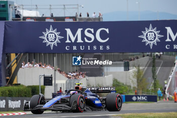 2024-07-20 - Logan Sargeant (USA) - Williams Racing - Williams FW46 - Mercedes during Saturday Free Practice and qualify, July 20, of Formula 1 Hungarian Grand Prix 2024, scheduled to take place at Hungaroring track in Mogyorod, Budapest, Hungary, july 19 to july 21, 2024 - FORMULA 1 HUNGARIAN GRAND PRIX 2024 - PRACTICE 3 AND QUALIFYING - FORMULA 1 - MOTORS