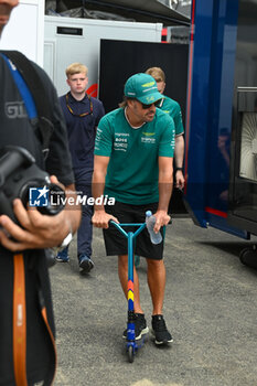 2024-07-21 - Fernando Alonso (ESP) - Aston Martin Aramco F1 Team - Aston Martin AMR24 - Mercedes during Raceday on Sunday, July 21, of Formula 1 Hungarian Grand Prix 2024, scheduled to take place at Hungaroring track in Mogyorod, Budapest, Hungary, july 19 to july 21, 2024 - FORMULA 1 HUNGARIAN GRAND PRIX 2024 - RACE - FORMULA 1 - MOTORS