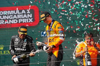 2024-07-21 - Podium of the Race during Raceday on Sunday, July 21, of Formula 1 Hungarian Grand Prix 2024, scheduled to take place at Hungaroring track in Mogyorod, Budapest, Hungary, july 19 to july 21, 2024 - FORMULA 1 HUNGARIAN GRAND PRIX 2024 - RACE - FORMULA 1 - MOTORS