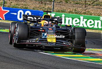 2024-07-21 - Max Verstappen (NED) - Oracle Red Bull Racing - Red Bull RB20 - Honda RBPT during Raceday on Sunday, July 21, of Formula 1 Hungarian Grand Prix 2024, scheduled to take place at Hungaroring track in Mogyorod, Budapest, Hungary, july 19 to july 21, 2024 - FORMULA 1 HUNGARIAN GRAND PRIX 2024 - RACE - FORMULA 1 - MOTORS