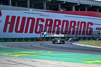 2024-07-21 - Fernando Alonso (ESP) - Aston Martin Aramco F1 Team - Aston Martin AMR24 - Mercedes during Raceday on Sunday, July 21, of Formula 1 Hungarian Grand Prix 2024, scheduled to take place at Hungaroring track in Mogyorod, Budapest, Hungary, july 19 to july 21, 2024 - FORMULA 1 HUNGARIAN GRAND PRIX 2024 - RACE - FORMULA 1 - MOTORS