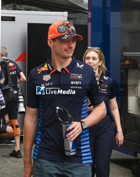 2024-07-21 - Max Verstappen (NED) - Oracle Red Bull Racing - Red Bull RB20 - Honda RBPT during Raceday on Sunday, July 21, of Formula 1 Hungarian Grand Prix 2024, scheduled to take place at Hungaroring track in Mogyorod, Budapest, Hungary, july 19 to july 21, 2024 - FORMULA 1 HUNGARIAN GRAND PRIX 2024 - RACE - FORMULA 1 - MOTORS