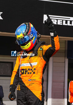 2024-07-21 - Oscar Piastri (AUS) - McLaren Formula 1 Team - McLaren MCL38 - Mercedes
 celebrating his first win in F1

 during Raceday on Sunday, July 21, of Formula 1 Hungarian Grand Prix 2024, scheduled to take place at Hungaroring track in Mogyorod, Budapest, Hungary, july 19 to july 21, 2024 - FORMULA 1 HUNGARIAN GRAND PRIX 2024 - RACE - FORMULA 1 - MOTORS