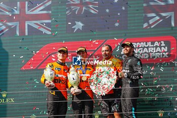 2024-07-21 - Podium of the Race during Raceday on Sunday, July 21, of Formula 1 Hungarian Grand Prix 2024, scheduled to take place at Hungaroring track in Mogyorod, Budapest, Hungary, july 19 to july 21, 2024 - FORMULA 1 HUNGARIAN GRAND PRIX 2024 - RACE - FORMULA 1 - MOTORS