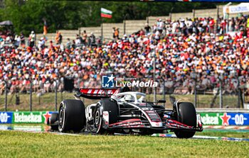 2024-07-21 - Nico Hulkenberg (GER) - MoneyGram Haas F1 Team - Haas VF-24 - Ferrari during Raceday on Sunday, July 21, of Formula 1 Hungarian Grand Prix 2024, scheduled to take place at Hungaroring track in Mogyorod, Budapest, Hungary, july 19 to july 21, 2024 - FORMULA 1 HUNGARIAN GRAND PRIX 2024 - RACE - FORMULA 1 - MOTORS