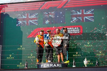 2024-07-21 - Podium of the Race during Raceday on Sunday, July 21, of Formula 1 Hungarian Grand Prix 2024, scheduled to take place at Hungaroring track in Mogyorod, Budapest, Hungary, july 19 to july 21, 2024 - FORMULA 1 HUNGARIAN GRAND PRIX 2024 - RACE - FORMULA 1 - MOTORS