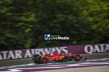 2024-07-20 - 16 LECLERC Charles (mco), Scuderia Ferrari SF-24, action during the Formula 1 Hungarian Grand Prix 2024, 13th round of the 2024 Formula One World Championship from July 19 to 21, 2024 on the Hungaroring, in Mogyorod, Hungary - F1 - HUNGARIAN GRAND PRIX 2024 - FORMULA 1 - MOTORS