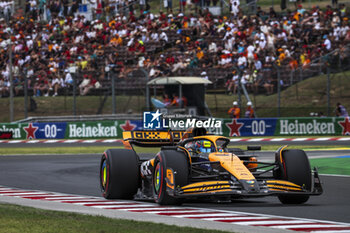 2024-07-20 - 81 PIASTRI Oscar (aus), McLaren F1 Team MCL38, action during the Formula 1 Hungarian Grand Prix 2024, 13th round of the 2024 Formula One World Championship from July 19 to 21, 2024 on the Hungaroring, in Mogyorod, Hungary - F1 - HUNGARIAN GRAND PRIX 2024 - FORMULA 1 - MOTORS