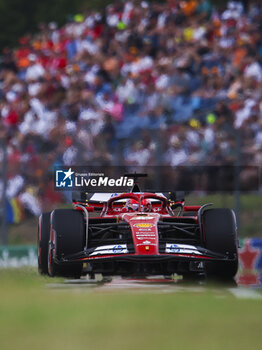 2024-07-20 - 16 LECLERC Charles (mco), Scuderia Ferrari SF-24, action during the Formula 1 Hungarian Grand Prix 2024, 13th round of the 2024 Formula One World Championship from July 19 to 21, 2024 on the Hungaroring, in Mogyorod, Hungary - F1 - HUNGARIAN GRAND PRIX 2024 - FORMULA 1 - MOTORS