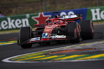 2024-07-20 - 16 LECLERC Charles (mco), Scuderia Ferrari SF-24, action during the Formula 1 Hungarian Grand Prix 2024, 13th round of the 2024 Formula One World Championship from July 19 to 21, 2024 on the Hungaroring, in Mogyorod, Hungary - F1 - HUNGARIAN GRAND PRIX 2024 - FORMULA 1 - MOTORS