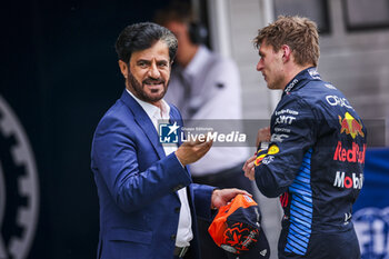 2024-07-20 - VERSTAPPEN Max (ned), Red Bull Racing RB20 and BEN SULAYEM Mohammed (uae), President of the FIA, portrait during the Formula 1 Hungarian Grand Prix 2024, 13th round of the 2024 Formula One World Championship from July 19 to 21, 2024 on the Hungaroring, in Mogyorod, Hungary - F1 - HUNGARIAN GRAND PRIX 2024 - FORMULA 1 - MOTORS