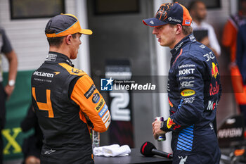 2024-07-20 - NORRIS Lando (gbr), McLaren F1 Team MCL38, VERSTAPPEN Max (ned), Red Bull Racing RB20, portrait during the Formula 1 Hungarian Grand Prix 2024, 13th round of the 2024 Formula One World Championship from July 19 to 21, 2024 on the Hungaroring, in Mogyorod, Hungary - F1 - HUNGARIAN GRAND PRIX 2024 - FORMULA 1 - MOTORS