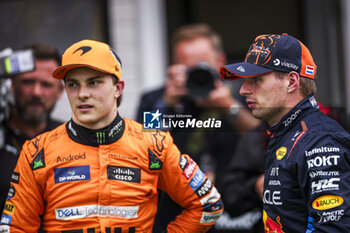 2024-07-20 - VERSTAPPEN Max (ned), Red Bull Racing RB20, PIASTRI Oscar (aus), McLaren F1 Team MCL38, portrait during the Formula 1 Hungarian Grand Prix 2024, 13th round of the 2024 Formula One World Championship from July 19 to 21, 2024 on the Hungaroring, in Mogyorod, Hungary - F1 - HUNGARIAN GRAND PRIX 2024 - FORMULA 1 - MOTORS