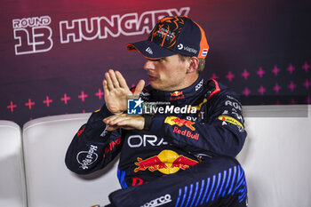 2024-07-20 - VERSTAPPEN Max (ned), Red Bull Racing RB20, portrait, press conference during the Formula 1 Hungarian Grand Prix 2024, 13th round of the 2024 Formula One World Championship from July 19 to 21, 2024 on the Hungaroring, in Mogyorod, Hungary - F1 - HUNGARIAN GRAND PRIX 2024 - FORMULA 1 - MOTORS