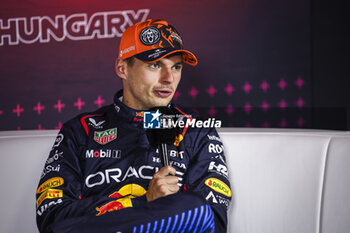 2024-07-20 - VERSTAPPEN Max (ned), Red Bull Racing RB20, portrait, press conference during the Formula 1 Hungarian Grand Prix 2024, 13th round of the 2024 Formula One World Championship from July 19 to 21, 2024 on the Hungaroring, in Mogyorod, Hungary - F1 - HUNGARIAN GRAND PRIX 2024 - FORMULA 1 - MOTORS