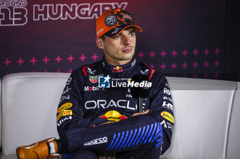 2024-07-20 - VERSTAPPEN Max (ned), Red Bull Racing RB20, portrait, press conference during the Formula 1 Hungarian Grand Prix 2024, 13th round of the 2024 Formula One World Championship from July 19 to 21, 2024 on the Hungaroring, in Mogyorod, Hungary - F1 - HUNGARIAN GRAND PRIX 2024 - FORMULA 1 - MOTORS