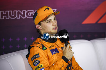 2024-07-20 - PIASTRI Oscar (aus), McLaren F1 Team MCL38, portrait, press conference during the Formula 1 Hungarian Grand Prix 2024, 13th round of the 2024 Formula One World Championship from July 19 to 21, 2024 on the Hungaroring, in Mogyorod, Hungary - F1 - HUNGARIAN GRAND PRIX 2024 - FORMULA 1 - MOTORS