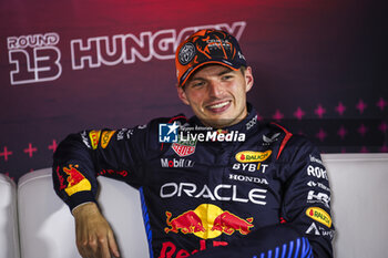 2024-07-20 - VERSTAPPEN Max (ned), Red Bull Racing RB20, portrait, press conference during the Formula 1 Hungarian Grand Prix 2024, 13th round of the 2024 Formula One World Championship from July 19 to 21, 2024 on the Hungaroring, in Mogyorod, Hungary - F1 - HUNGARIAN GRAND PRIX 2024 - FORMULA 1 - MOTORS