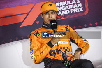 2024-07-20 - NORRIS Lando (gbr), McLaren F1 Team MCL38, portrait, press conference during the Formula 1 Hungarian Grand Prix 2024, 13th round of the 2024 Formula One World Championship from July 19 to 21, 2024 on the Hungaroring, in Mogyorod, Hungary - F1 - HUNGARIAN GRAND PRIX 2024 - FORMULA 1 - MOTORS