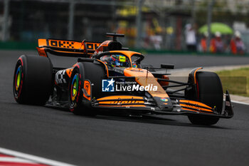 2024-07-20 - 81 PIASTRI Oscar (aus), McLaren F1 Team MCL38, action during the Formula 1 Hungarian Grand Prix 2024, 13th round of the 2024 Formula One World Championship from July 19 to 21, 2024 on the Hungaroring, in Mogyorod, Hungary - F1 - HUNGARIAN GRAND PRIX 2024 - FORMULA 1 - MOTORS