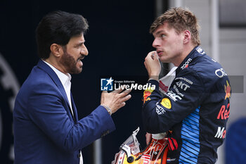 2024-07-20 - BEN SULAYEM Mohammed (uae), President of the FIA, portrait and VERSTAPPEN Max (ned), Red Bull Racing RB20, portrait during the Formula 1 Hungarian Grand Prix 2024, 13th round of the 2024 Formula One World Championship from July 19 to 21, 2024 on the Hungaroring, in Mogyorod, Hungary - F1 - HUNGARIAN GRAND PRIX 2024 - FORMULA 1 - MOTORS