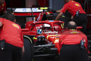 2024-07-20 - 55 SAINZ Carlos (spa), Scuderia Ferrari SF-24, action during the Formula 1 Hungarian Grand Prix 2024, 13th round of the 2024 Formula One World Championship from July 19 to 21, 2024 on the Hungaroring, in Mogyorod, Hungary - F1 - HUNGARIAN GRAND PRIX 2024 - FORMULA 1 - MOTORS