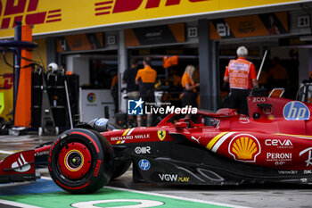 2024-07-20 - 16 LECLERC Charles (mco), Scuderia Ferrari SF-24, action during the Formula 1 Hungarian Grand Prix 2024, 13th round of the 2024 Formula One World Championship from July 19 to 21, 2024 on the Hungaroring, in Mogyorod, Hungary - F1 - HUNGARIAN GRAND PRIX 2024 - FORMULA 1 - MOTORS