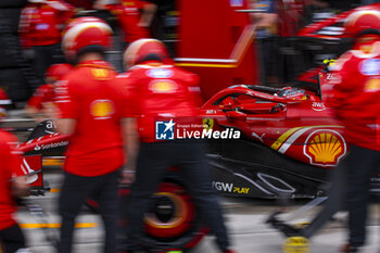 2024-07-20 - 55 SAINZ Carlos (spa), Scuderia Ferrari SF-24, action during the Formula 1 Hungarian Grand Prix 2024, 13th round of the 2024 Formula One World Championship from July 19 to 21, 2024 on the Hungaroring, in Mogyorod, Hungary - F1 - HUNGARIAN GRAND PRIX 2024 - FORMULA 1 - MOTORS