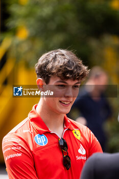 2024-07-25 - BEARMAN Oliver, Ferrari Driver Academy, portrait during the Formula 1 Rolex Belgian Grand Prix 2024, 14th round of the 2024 Formula One World Championship from July 26 to 28, 2024 on the Circuit de Spa-Francorchamps, in Stavelot, Belgium - F1 - BELGIAN GRAND PRIX 2024 - FORMULA 1 - MOTORS