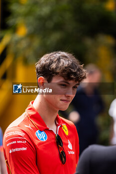 2024-07-25 - BEARMAN Oliver, Ferrari Driver Academy, portrait during the Formula 1 Rolex Belgian Grand Prix 2024, 14th round of the 2024 Formula One World Championship from July 26 to 28, 2024 on the Circuit de Spa-Francorchamps, in Stavelot, Belgium - F1 - BELGIAN GRAND PRIX 2024 - FORMULA 1 - MOTORS