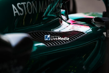 2024-07-25 - Aston Martin F1 Team AMR23, mechanical detail of the engine cover during the Formula 1 Rolex Belgian Grand Prix 2024, 14th round of the 2024 Formula One World Championship from July 26 to 28, 2024 on the Circuit de Spa-Francorchamps, in Stavelot, Belgium - F1 - BELGIAN GRAND PRIX 2024 - FORMULA 1 - MOTORS