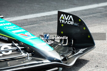 2024-07-25 - Aston Martin F1 Team AMR23, mechanical detail of sensors for flexi wings, on the front wing during the Formula 1 Rolex Belgian Grand Prix 2024, 14th round of the 2024 Formula One World Championship from July 26 to 28, 2024 on the Circuit de Spa-Francorchamps, in Stavelot, Belgium - F1 - BELGIAN GRAND PRIX 2024 - FORMULA 1 - MOTORS