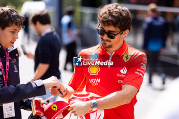 2024-07-25 - LECLERC Charles (mco), Scuderia Ferrari SF-24, portrait during the Formula 1 Rolex Belgian Grand Prix 2024, 14th round of the 2024 Formula One World Championship from July 26 to 28, 2024 on the Circuit de Spa-Francorchamps, in Stavelot, Belgium - F1 - BELGIAN GRAND PRIX 2024 - FORMULA 1 - MOTORS