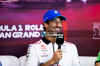 2024-07-25 - RICCIARDO Daniel (aus), Visa Cash App RB F1 Team VCARB 01, portrait press conference during the Formula 1 Rolex Belgian Grand Prix 2024, 14th round of the 2024 Formula One World Championship from July 26 to 28, 2024 on the Circuit de Spa-Francorchamps, in Stavelot, Belgium - F1 - BELGIAN GRAND PRIX 2024 - FORMULA 1 - MOTORS