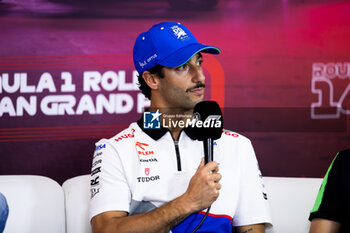 2024-07-25 - RICCIARDO Daniel (aus), Visa Cash App RB F1 Team VCARB 01, portrait press conference during the Formula 1 Rolex Belgian Grand Prix 2024, 14th round of the 2024 Formula One World Championship from July 26 to 28, 2024 on the Circuit de Spa-Francorchamps, in Stavelot, Belgium - F1 - BELGIAN GRAND PRIX 2024 - FORMULA 1 - MOTORS