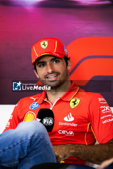 2024-07-25 - SAINZ Carlos (spa), Scuderia Ferrari SF-24, portrait press conference during the Formula 1 Rolex Belgian Grand Prix 2024, 14th round of the 2024 Formula One World Championship from July 26 to 28, 2024 on the Circuit de Spa-Francorchamps, in Stavelot, Belgium - F1 - BELGIAN GRAND PRIX 2024 - FORMULA 1 - MOTORS