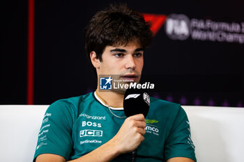 2024-07-25 - STROLL Lance (can), Aston Martin F1 Team AMR24, portrait press conference during the Formula 1 Rolex Belgian Grand Prix 2024, 14th round of the 2024 Formula One World Championship from July 26 to 28, 2024 on the Circuit de Spa-Francorchamps, in Stavelot, Belgium - F1 - BELGIAN GRAND PRIX 2024 - FORMULA 1 - MOTORS