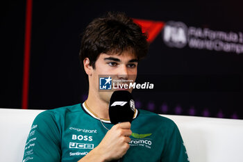 2024-07-25 - STROLL Lance (can), Aston Martin F1 Team AMR24, portrait press conference during the Formula 1 Rolex Belgian Grand Prix 2024, 14th round of the 2024 Formula One World Championship from July 26 to 28, 2024 on the Circuit de Spa-Francorchamps, in Stavelot, Belgium - F1 - BELGIAN GRAND PRIX 2024 - FORMULA 1 - MOTORS