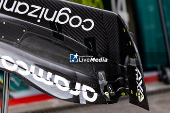 2024-07-25 - Aston Martin F1 Team AMR23, mechanical detail front wing during the Formula 1 Rolex Belgian Grand Prix 2024, 14th round of the 2024 Formula One World Championship from July 26 to 28, 2024 on the Circuit de Spa-Francorchamps, in Stavelot, Belgium - F1 - BELGIAN GRAND PRIX 2024 - FORMULA 1 - MOTORS