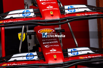 2024-07-25 - Scuderia Ferrari SF-24, mechanical detail front wing during the Formula 1 Rolex Belgian Grand Prix 2024, 14th round of the 2024 Formula One World Championship from July 26 to 28, 2024 on the Circuit de Spa-Francorchamps, in Stavelot, Belgium - F1 - BELGIAN GRAND PRIX 2024 - FORMULA 1 - MOTORS