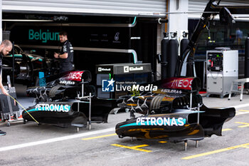 2024-07-25 - Mercedes AMG F1 Team W15, mechanical detail during the Formula 1 Rolex Belgian Grand Prix 2024, 14th round of the 2024 Formula One World Championship from July 26 to 28, 2024 on the Circuit de Spa-Francorchamps, in Stavelot, Belgium - F1 - BELGIAN GRAND PRIX 2024 - FORMULA 1 - MOTORS