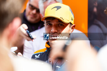 2024-07-25 - NORRIS Lando (gbr), McLaren F1 Team MCL38, portrait during the Formula 1 Rolex Belgian Grand Prix 2024, 14th round of the 2024 Formula One World Championship from July 26 to 28, 2024 on the Circuit de Spa-Francorchamps, in Stavelot, Belgium - F1 - BELGIAN GRAND PRIX 2024 - FORMULA 1 - MOTORS