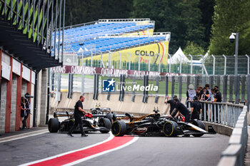 2024-07-25 - APX GP Team crew filming in the paddock for the Apex F1 movie by Apple Studios / Bruckheimer Films during the Formula 1 Rolex Belgian Grand Prix 2024, 14th round of the 2024 Formula One World Championship from July 26 to 28, 2024 on the Circuit de Spa-Francorchamps, in Stavelot, Belgium - F1 - BELGIAN GRAND PRIX 2024 - FORMULA 1 - MOTORS