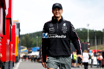 2024-07-25 - RUSSELL George (gbr), Mercedes AMG F1 Team W15, portrait during the Formula 1 Rolex Belgian Grand Prix 2024, 14th round of the 2024 Formula One World Championship from July 26 to 28, 2024 on the Circuit de Spa-Francorchamps, in Stavelot, Belgium - F1 - BELGIAN GRAND PRIX 2024 - FORMULA 1 - MOTORS